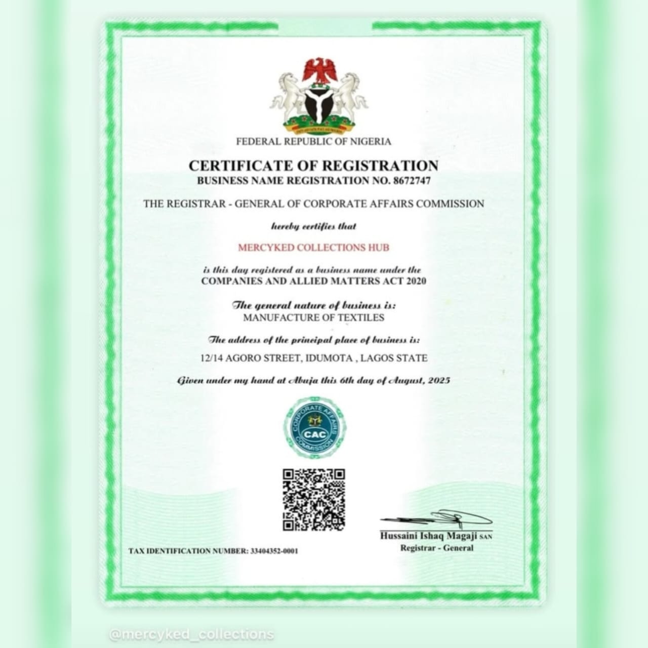 CAC Certificate